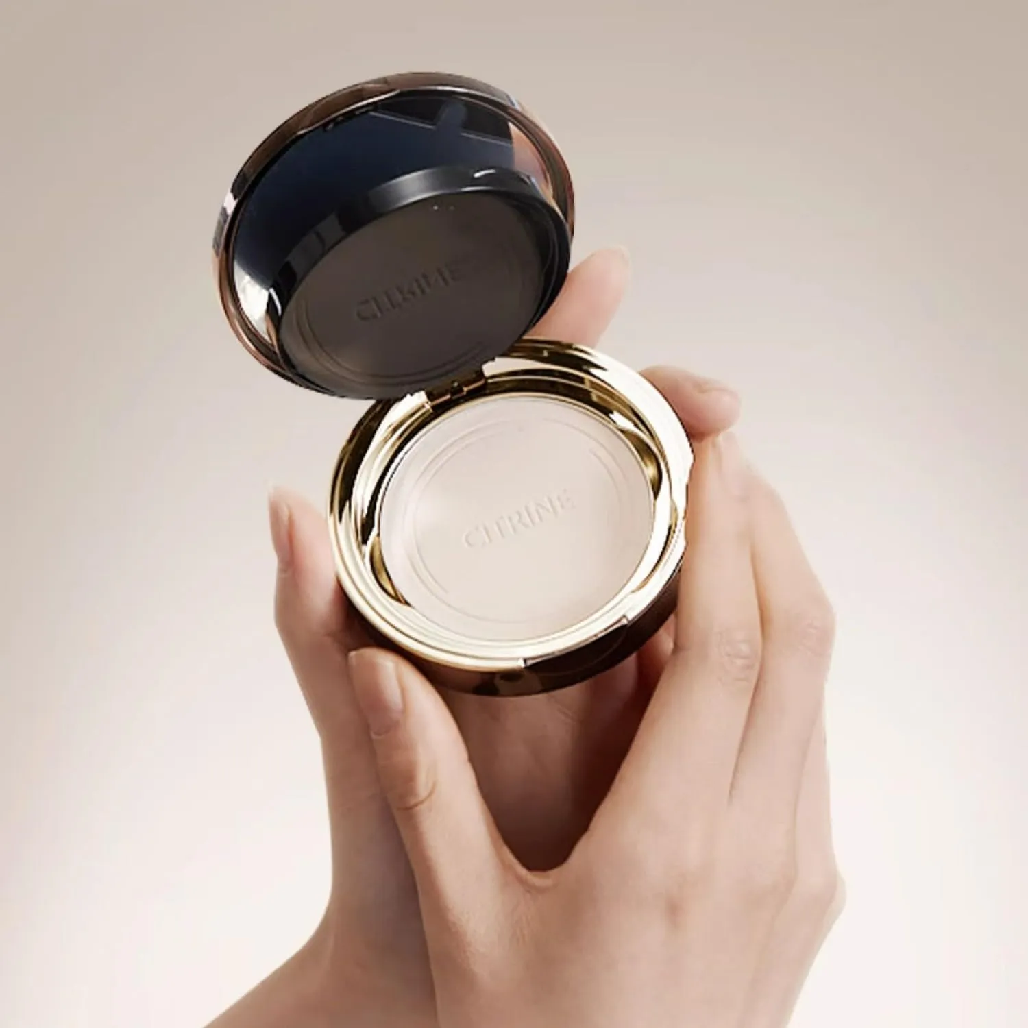 1 PC CITRINE Long Lasting Setting Foundation Powder, Oil Control Makeup Pressed Foundation Powder Velvet Matte Effect Powder (01#, 8g)