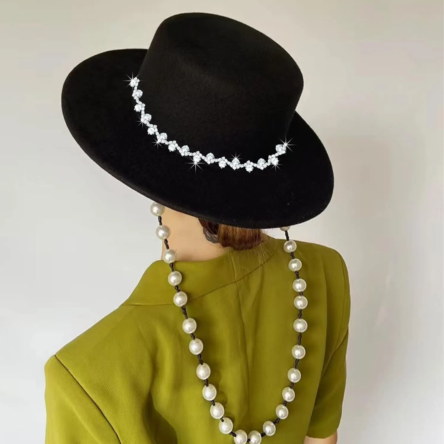 1 Yard Rhinestone Trim Fashion Crystal Rhinestone Circle Chain Rhinestone Applique for DIY Decoration & Bridal Embellishment