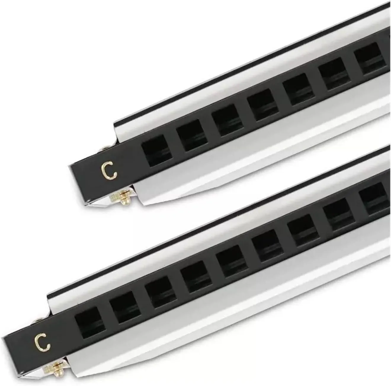 10 Hole Blues C Key Beginner Harmonica(Gold)