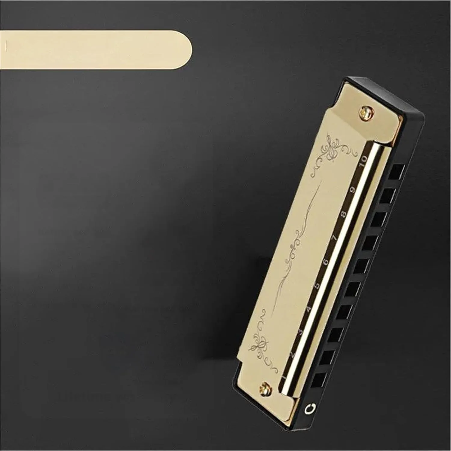 10 Hole C Keyed Blues Harmonica Diatonic Scale(Gold)