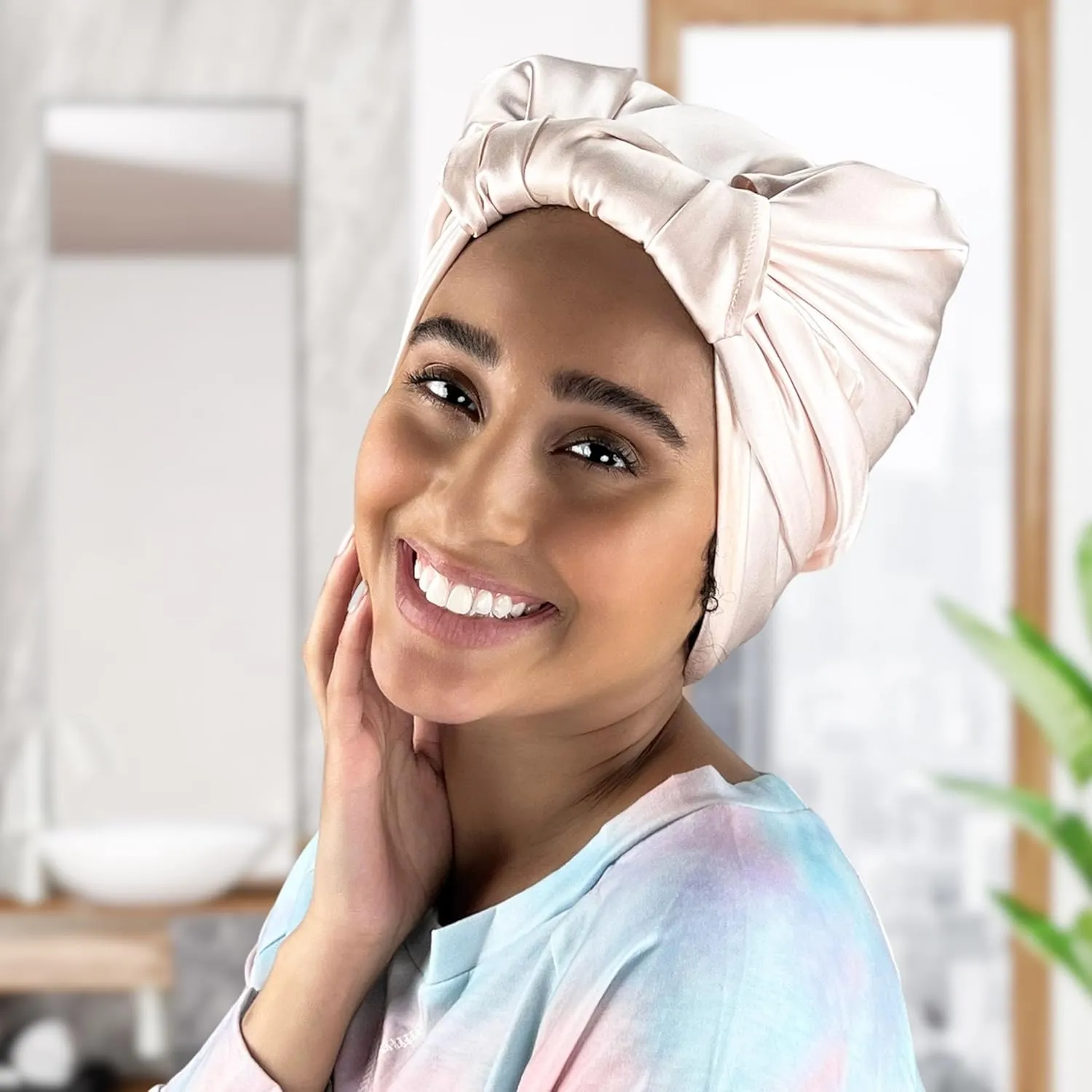 100% Pure Mulberry Silk Head Scarf - 36" Square, 19 Momme, Women's Hair Wrap | Maintains Style, Reduces Frizz, Aids Growth