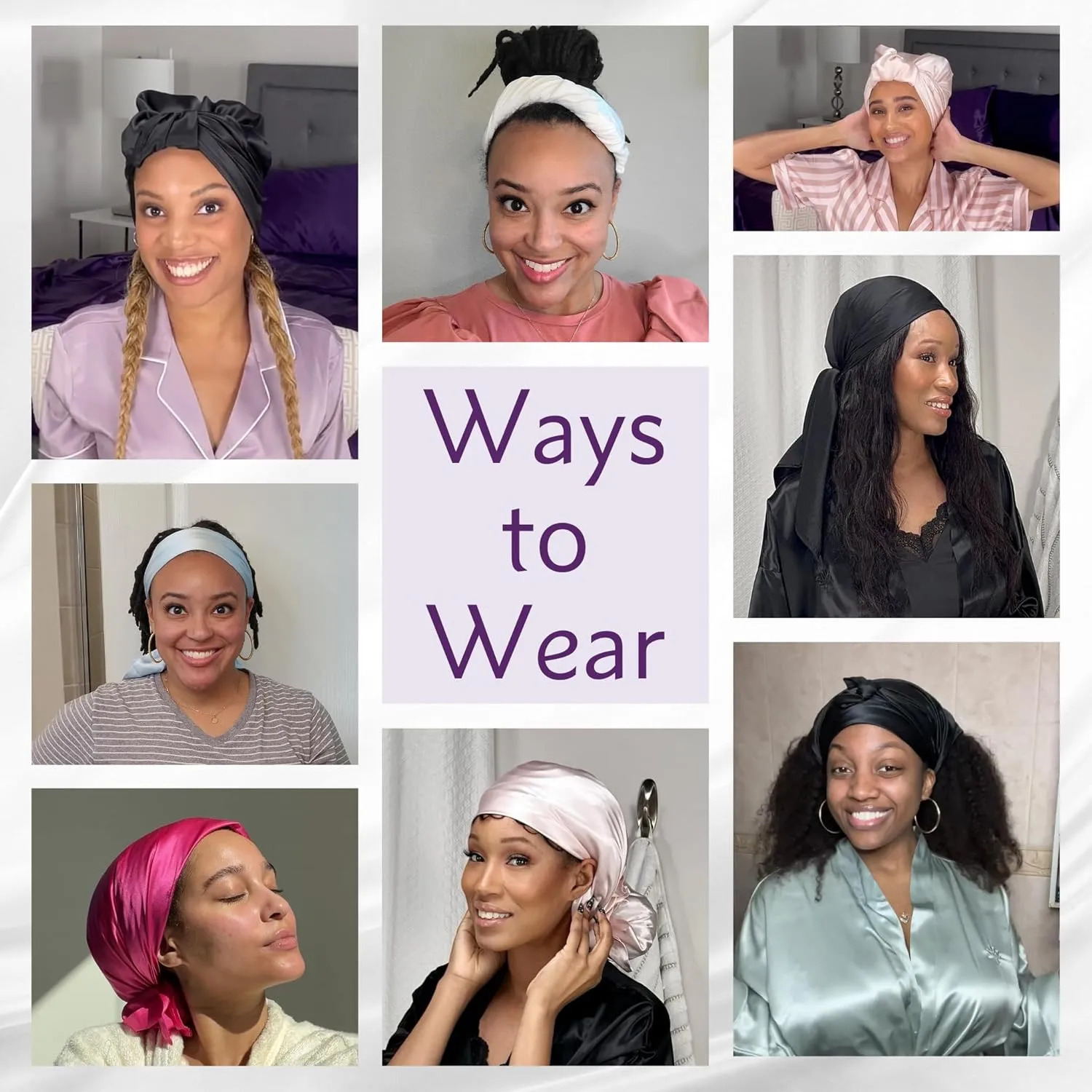 100% Pure Mulberry Silk Head Scarf - 36" Square, 19 Momme, Women's Hair Wrap | Maintains Style, Reduces Frizz, Aids Growth