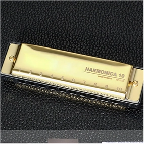 10-hole C blues harmonica for beginners(Gold)