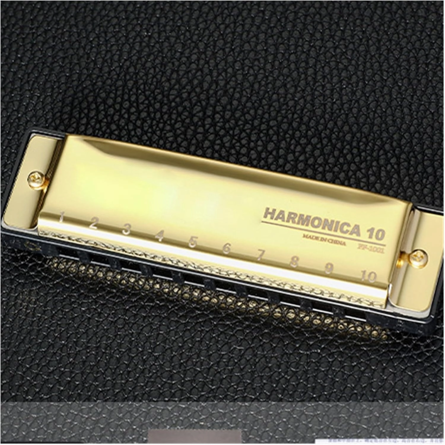 10-hole C blues harmonica for beginners(Gold)