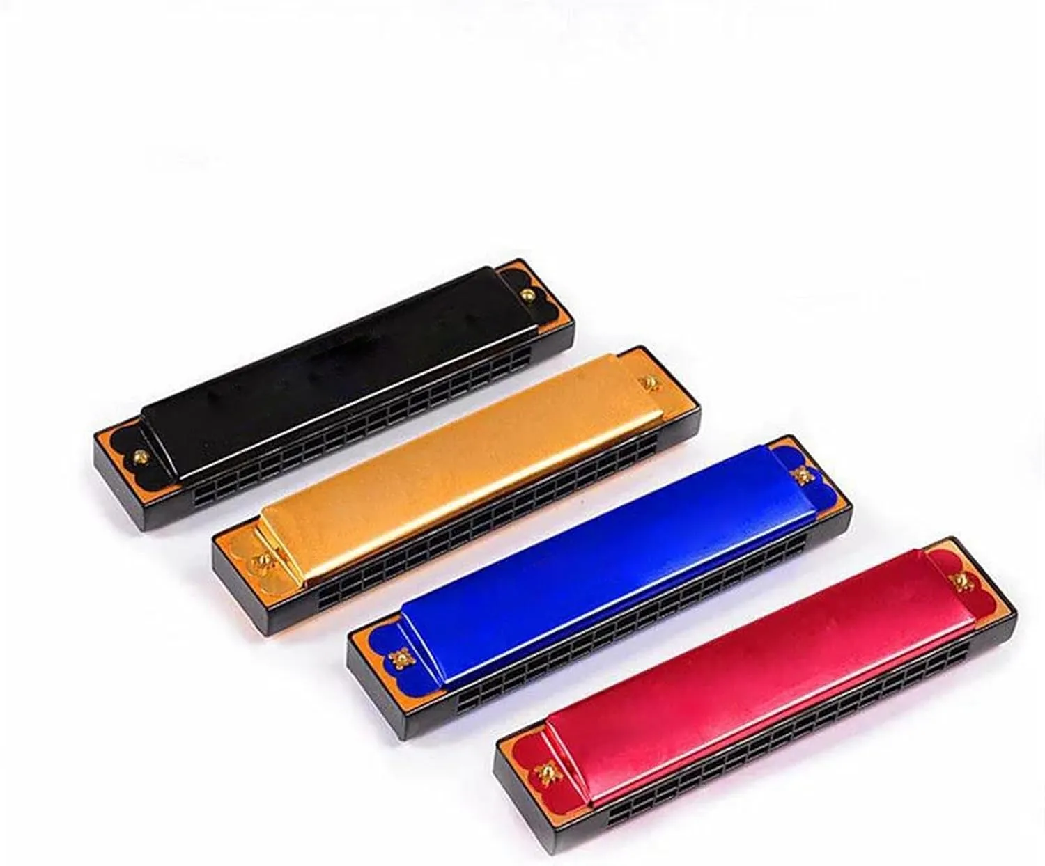 16 Holes Tremolo Harmonica Mouth Organ(Gold)
