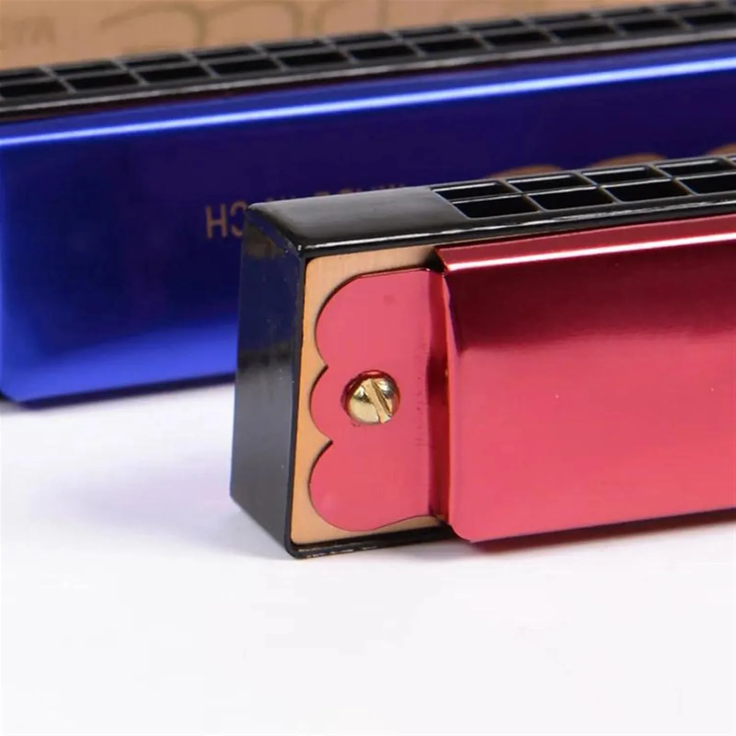 16 Holes Tremolo Harmonica Mouth Organ(Gold)