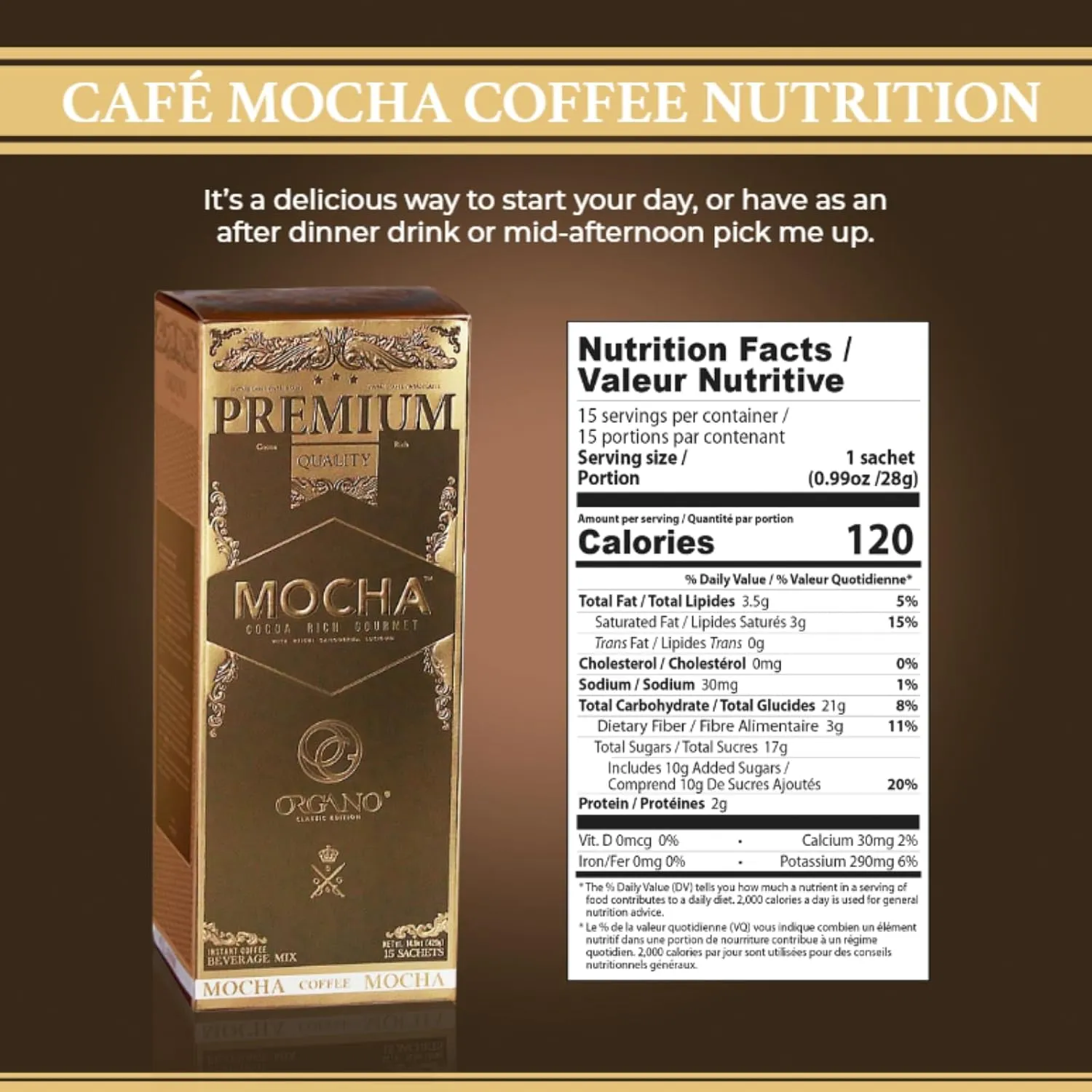 2 Boxes ORGANO Gourmet Cafe Mocha (30 sachets)
