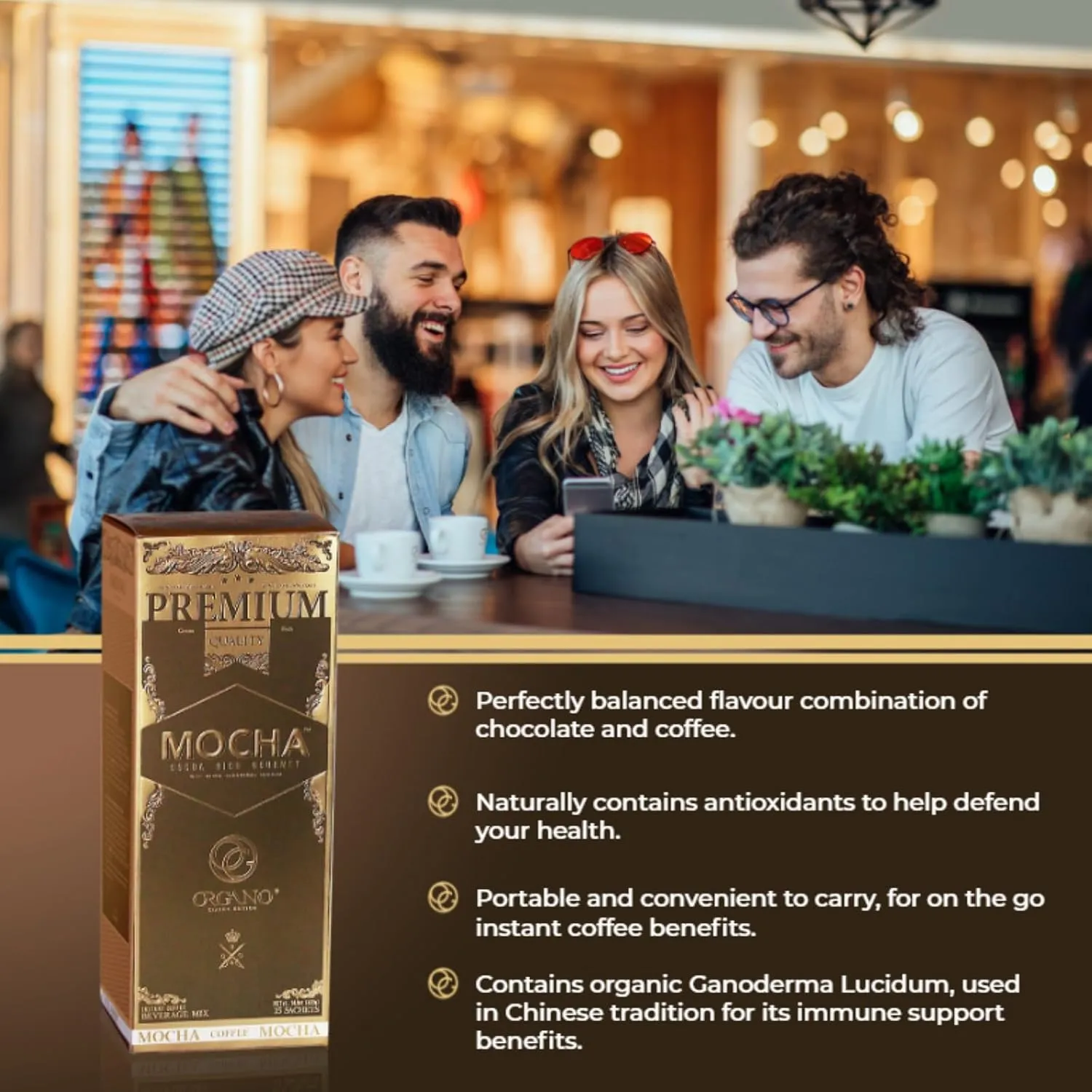 2 Boxes ORGANO Gourmet Cafe Mocha (30 sachets)