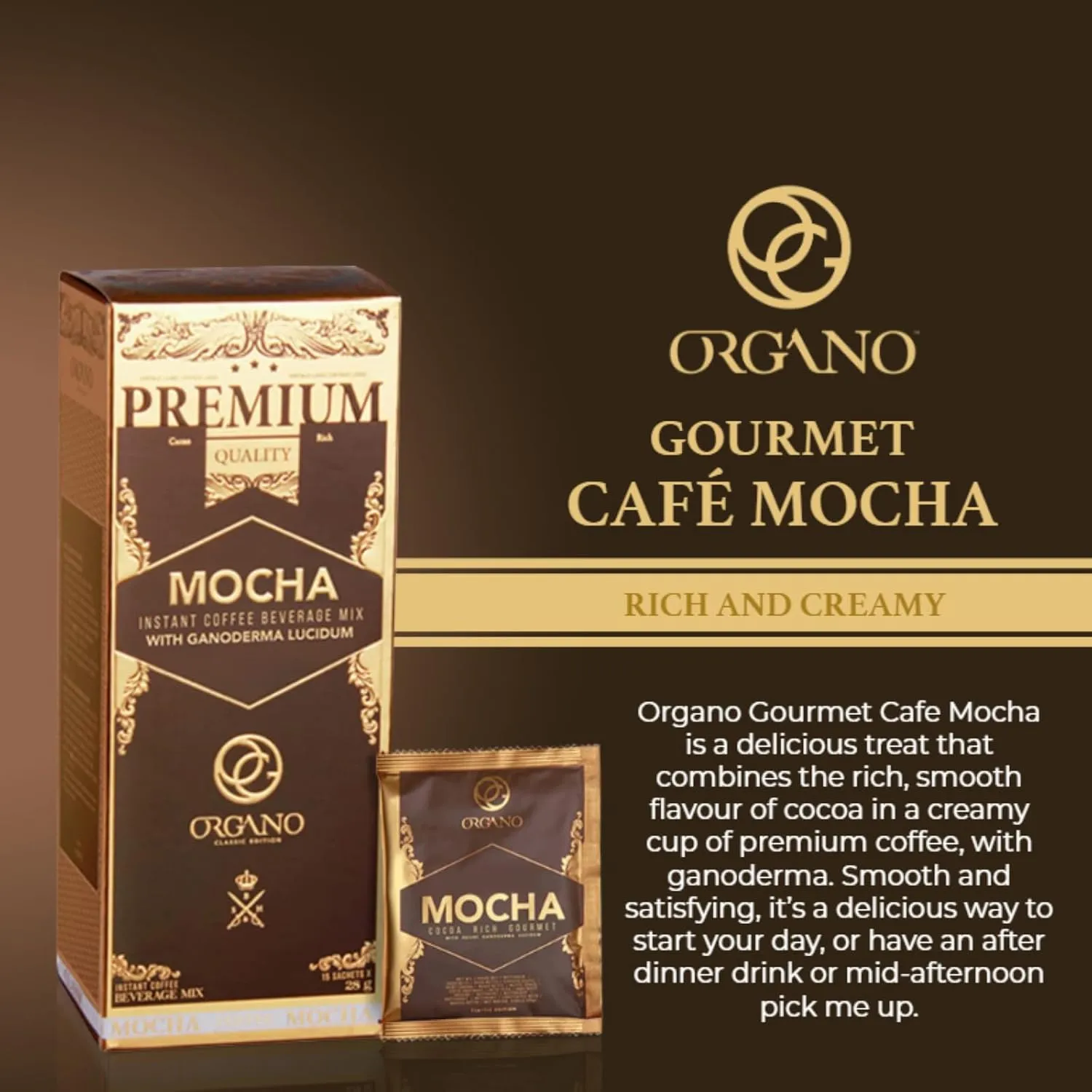 2 Boxes ORGANO Gourmet Cafe Mocha (30 sachets)