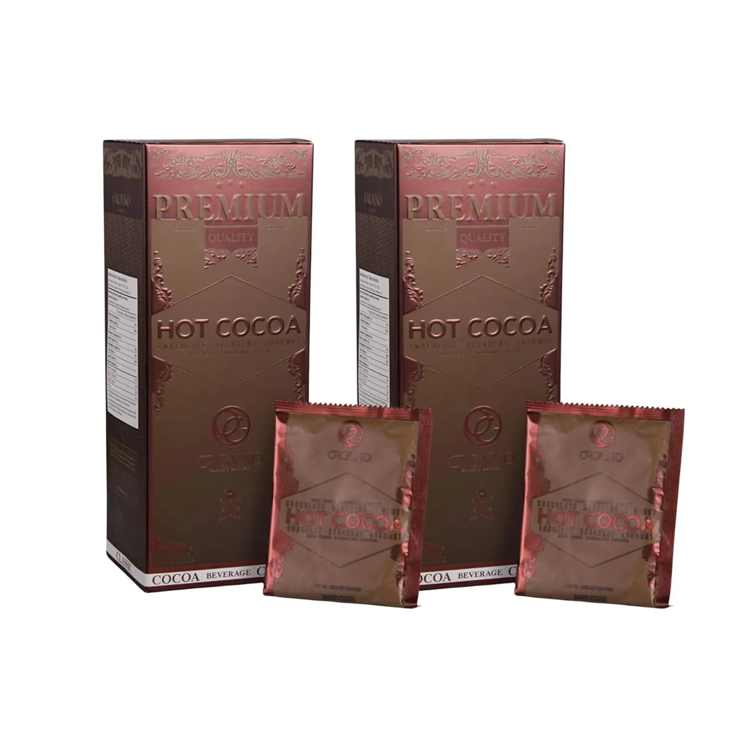 2 boxes ORGANO Premium Hot Cocoa (Hot Chocolate, 30 Sachets)