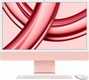 2023 Apple iMac with Apple M3 Chip (24-inch, 8GB RAM, 256GB SSD Storage) (QWERTY English) Pink (Renewed)