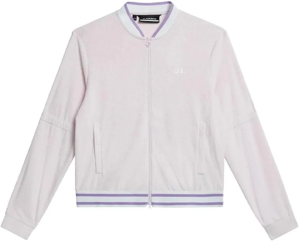 2024 J.Lindeberg Women Rae Terry Golf Jacket Cradle Pink Medium