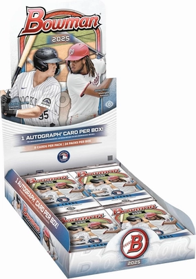 2025 Bowman Baseball Hobby Trading Card Box (1 One Chrome Autograph Per Box Per Hobby Box)