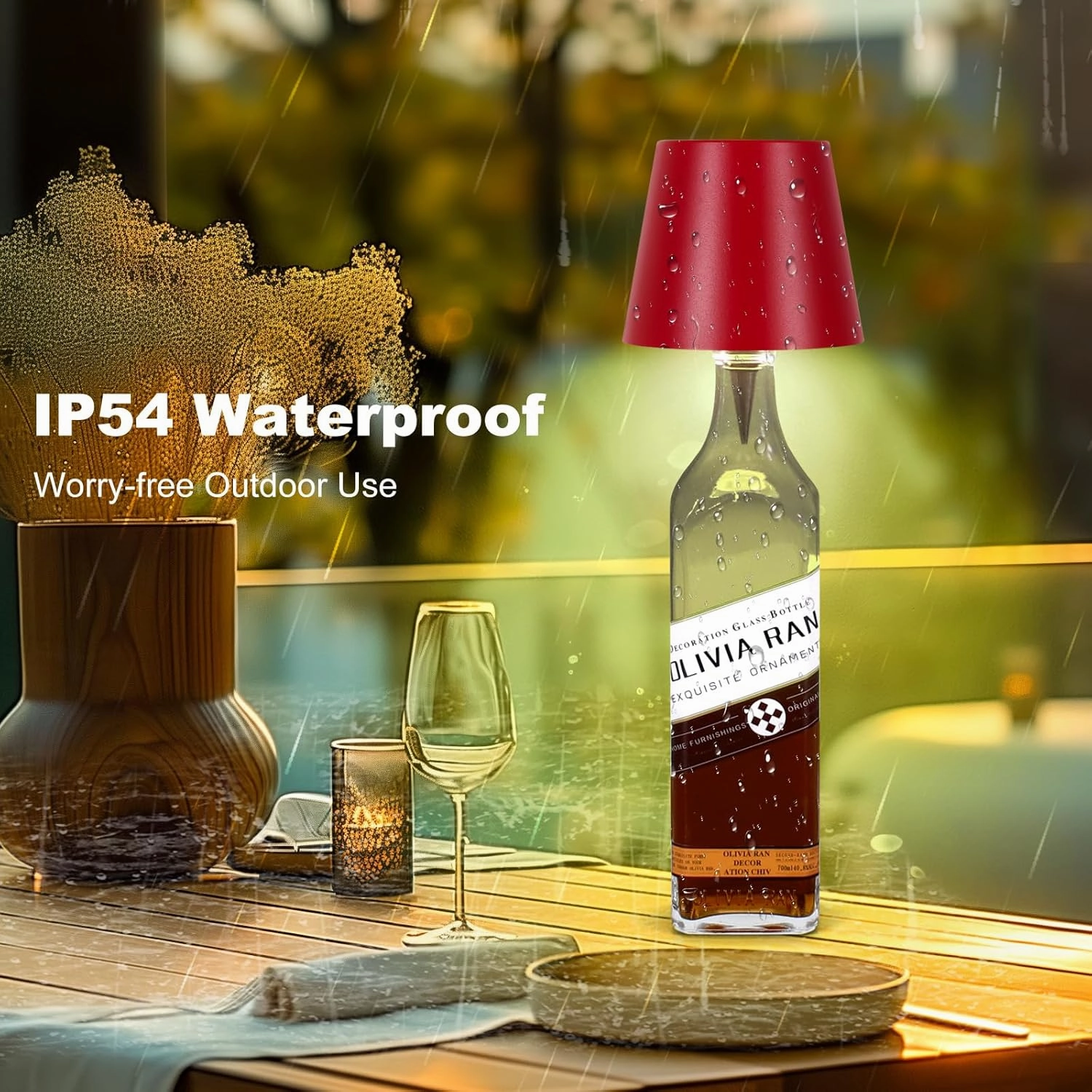 2025 New Wireless Bottle Lamp,RGB LED Bottle Light with Remote(RGB Wine red, 1pc)