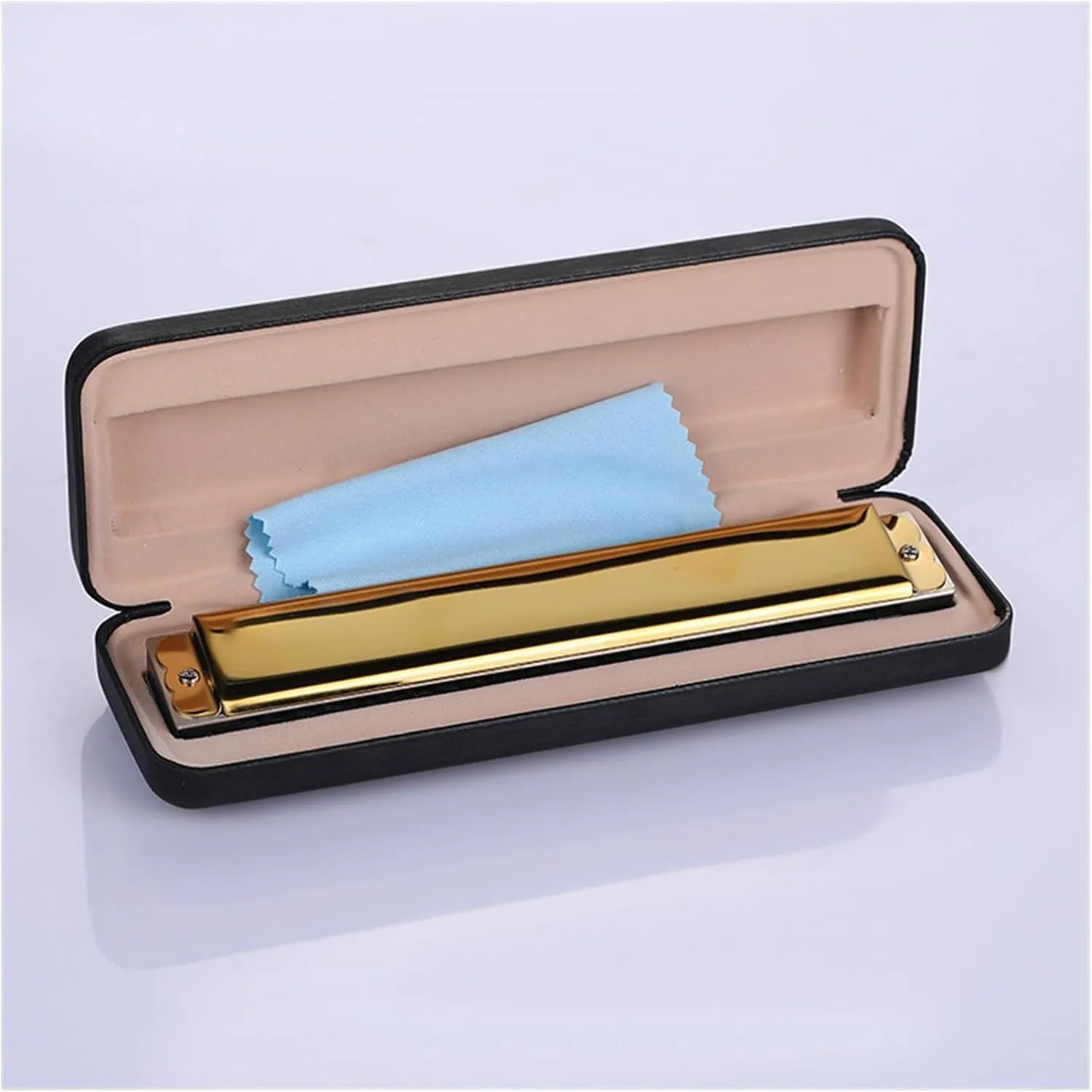 24 hole polyphonic harmonica beginner instrument(Gold)