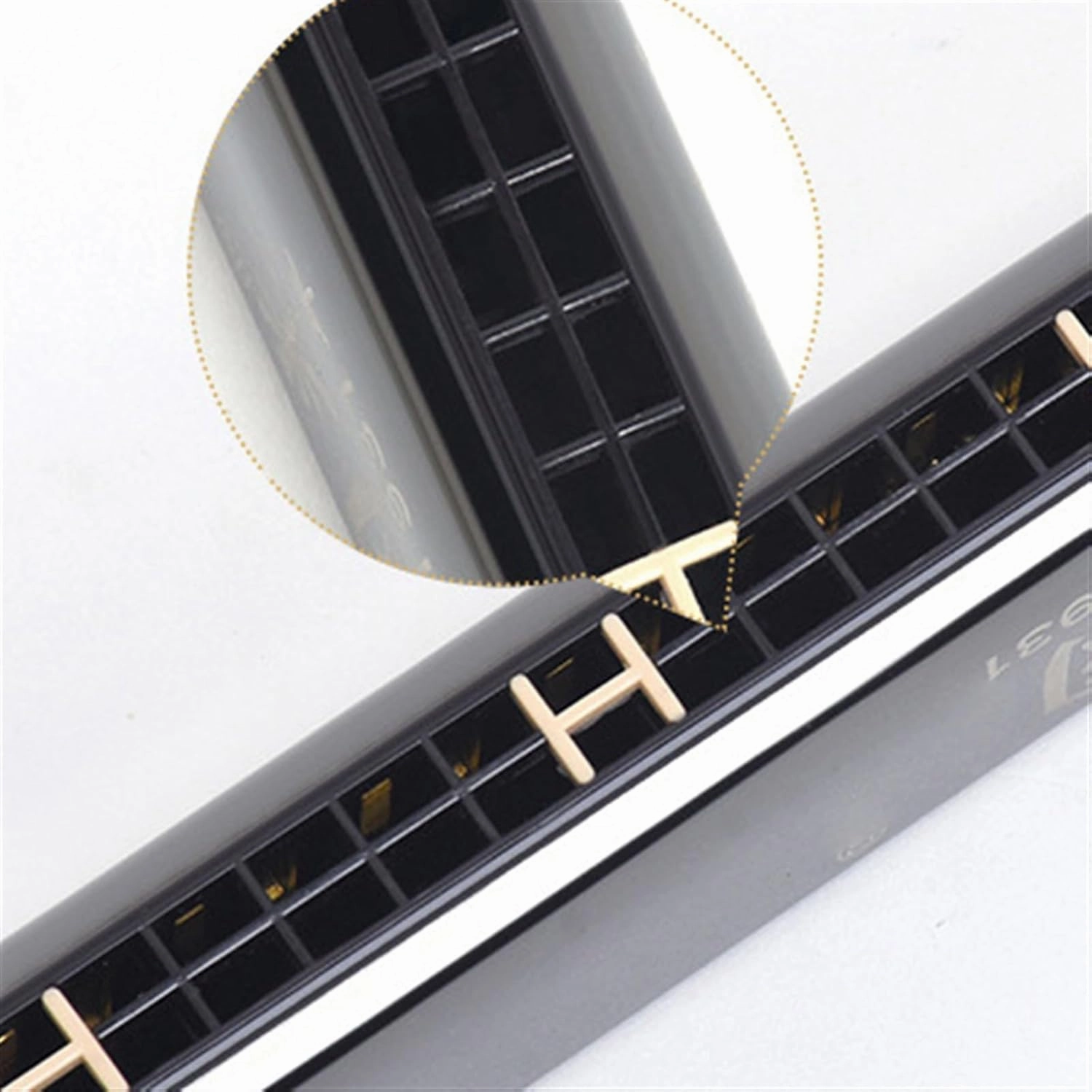 24 hole polyphonic C harmonica for adults and beginners(Gold)
