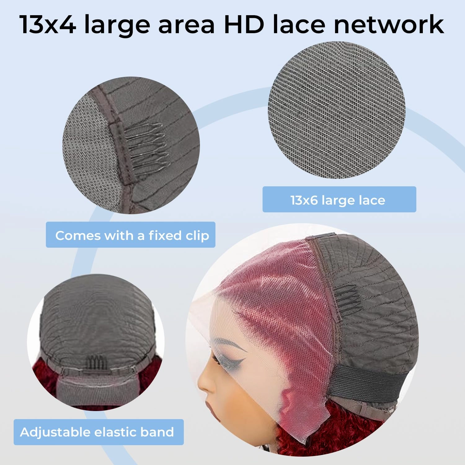 250% Density 13X4 99j Burgundy Lace Front Wigs Human Hair 13x4 Braided Wigs For Black Women HD Curly Human Hair Wig 13X4 Deep Wave Lace Front Wigs Human Hair with Baby Hair Burgundy Wig Human Hair