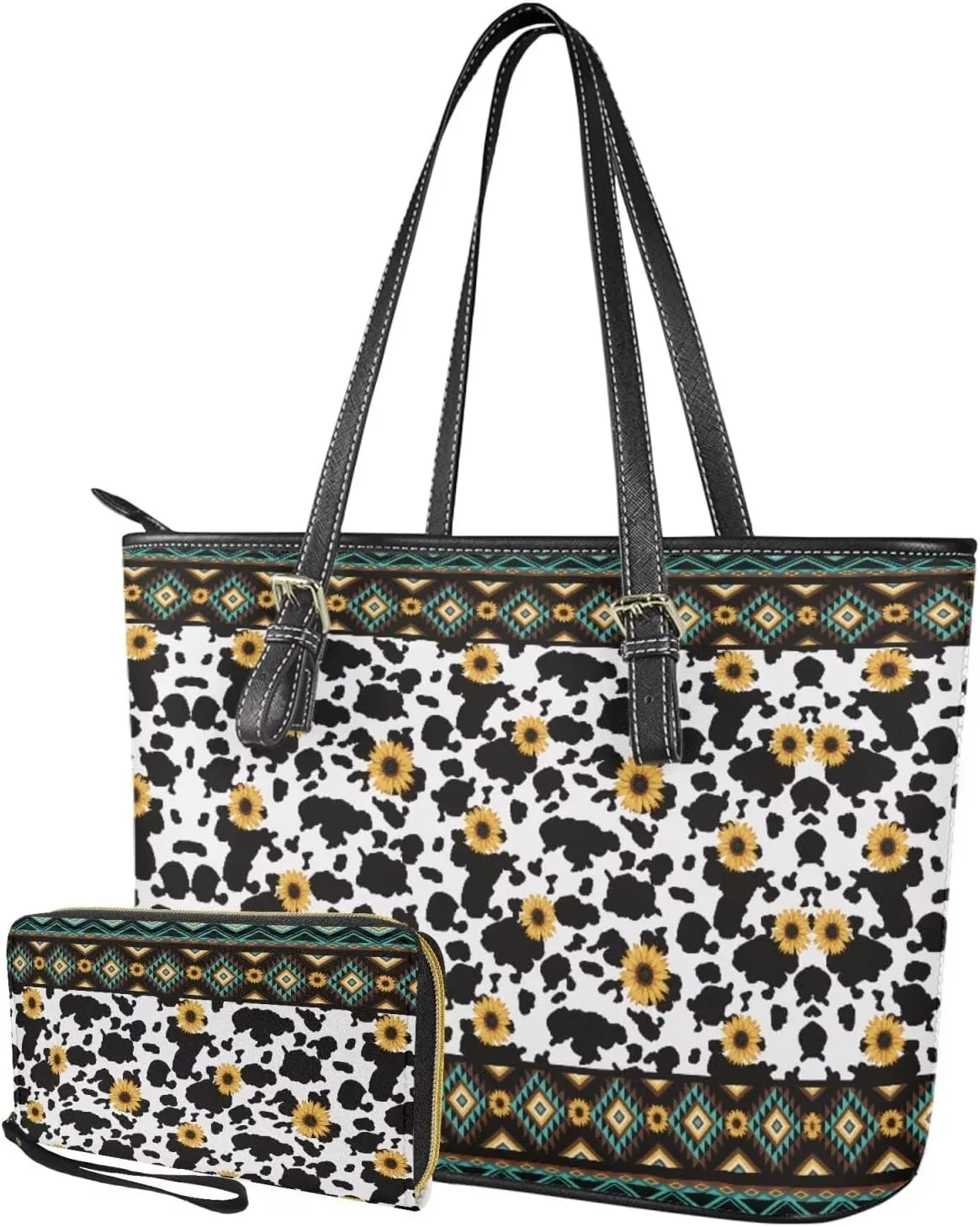 2pcs Purses for Women Wallet Shoulder Bag Top Handle Hand for Daliy Use