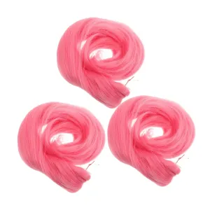 3pcs Pink Braiding Hair Extensions Crochet Braids for Women Stylish Synthetic Hair for Festivals Parties Versatile Hairstyles