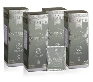 4 Boxes ORGANO Café Supreme, 100% Ganoderma Lucidum with Ginseng (80 Sachets)