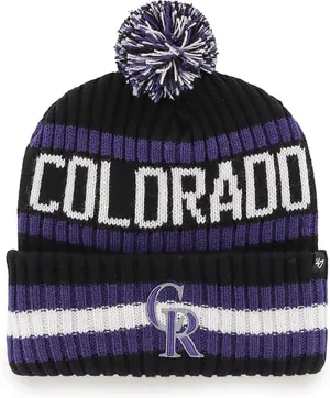 47 MLB Unisex-Adult Officially Licensed Primary Logo Bering Sport Knit Cuffed Pom Beanie Cold Weather Hat