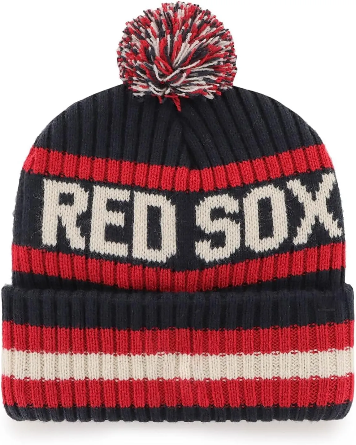 47 MLB Unisex-Adult Officially Licensed Primary Logo Bering Sport Knit Cuffed Pom Beanie Cold Weather Hat