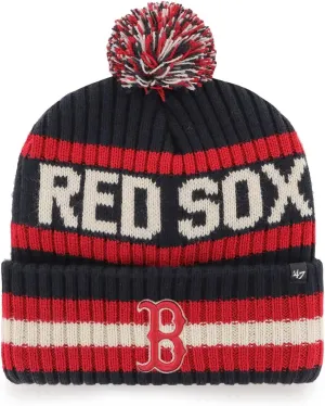 47 MLB Unisex-Adult Officially Licensed Primary Logo Bering Sport Knit Cuffed Pom Beanie Cold Weather Hat