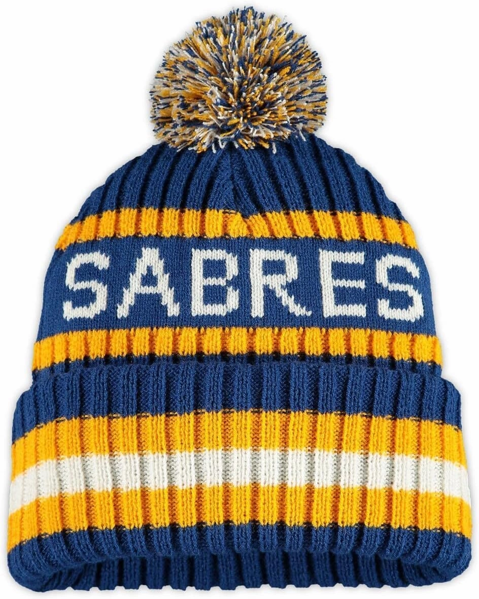 47 NHL Unisex-Adult Team Color Officially Licensed Primary Logo Bering Sport Knit Cuffed Pom Beanie Cold Weather Hat