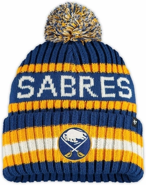 47 NHL Unisex-Adult Team Color Officially Licensed Primary Logo Bering Sport Knit Cuffed Pom Beanie Cold Weather Hat