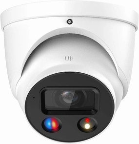 4MP PoE TiOC Turret Camera IPC-HDW3449H-AS-PV, Smart Dual Light Active Deterrence Network Security Camera for Dahua N43BU82, Active Alarm and Analytic, 2.8 mm Fixed Lens, White
