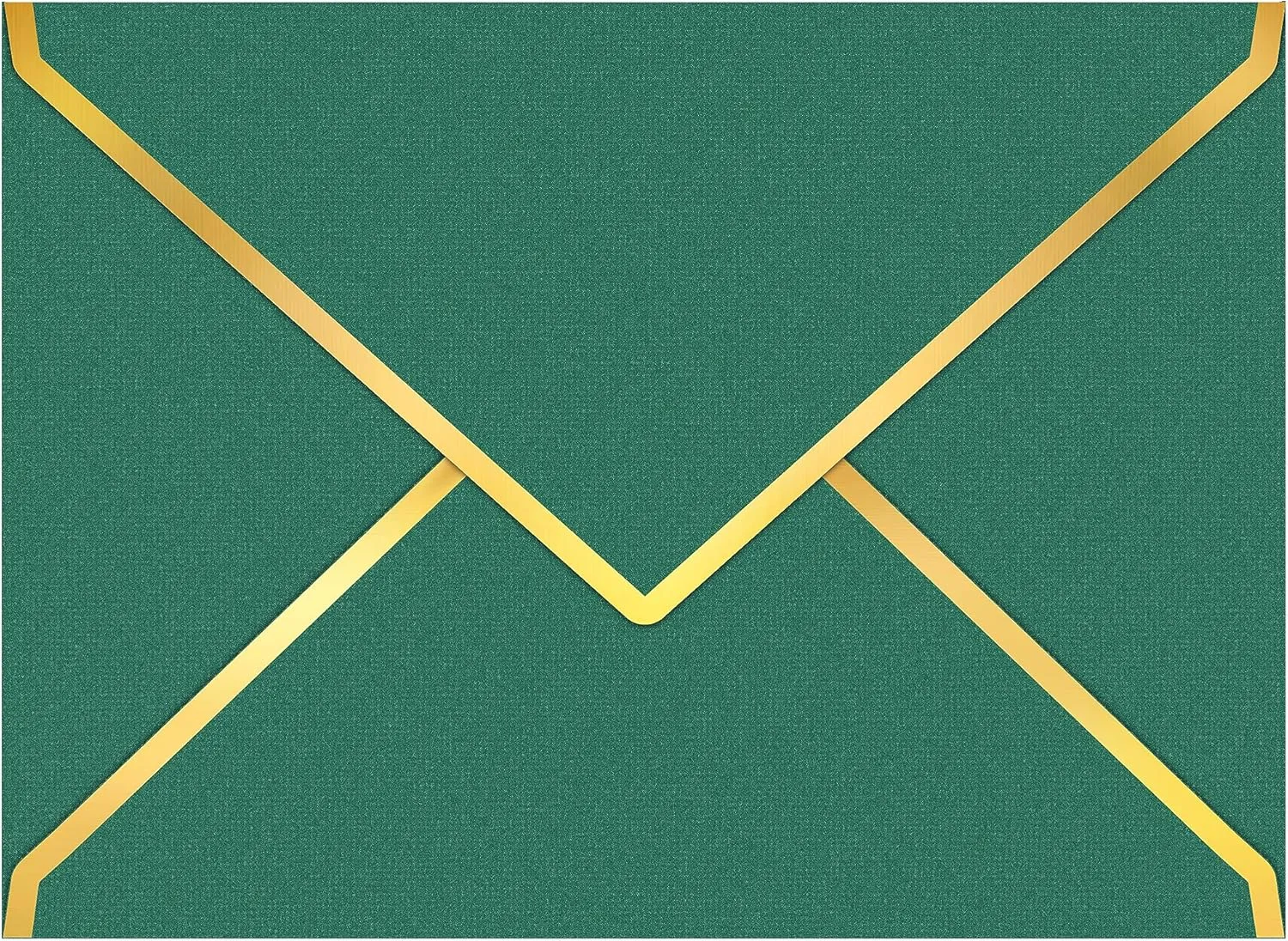 60 Pack Gold Envelopes 5x7, 250G Pearled Cardstock A7, A6 4x6 for Invitations, Business, Wedding, Baby Shower