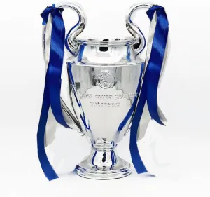 6/12in Champions Trophy Soccer Trophy Sports Awards Cup Champions Trophy Replica Resins Football Cup Fans Souvenir with Colorful Ribbons