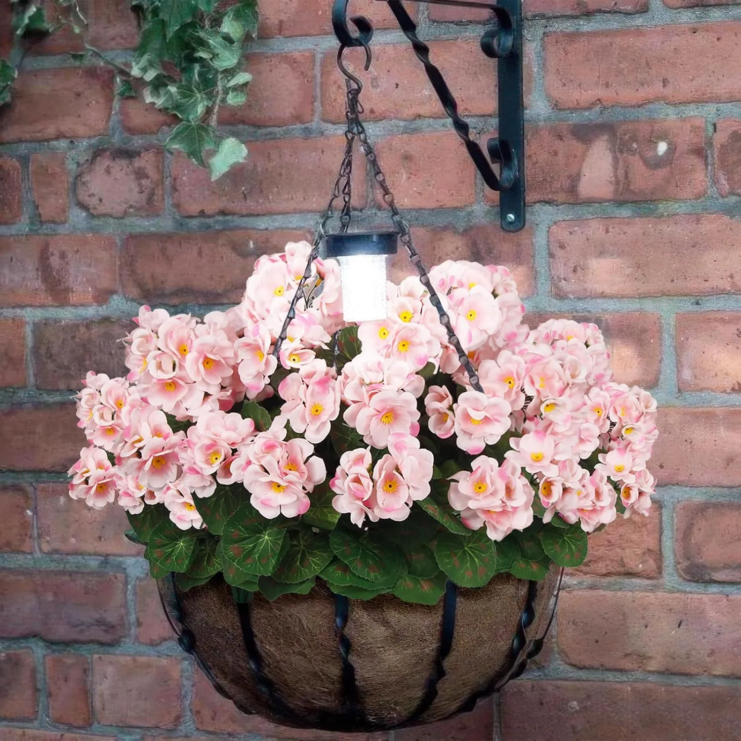 8 Pcs Artificial Geraniums Flowers Pink Silk Geraniums for Outdoors UV Resistant Artificial Geranium Bush Faux Flowers Plants Geraniums for Garden Home Decor Indoor Patio Vase Table Centerpiece
