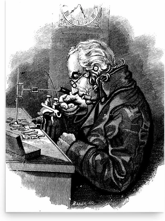 Abraham-Louis Perrelet Poster Print - Wall Art for Home Decor Office Living Room Bedroom, No Frame, Large 18"x24"