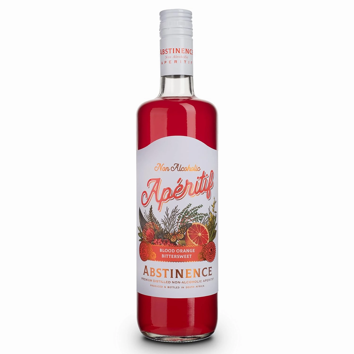 Abstinence Spirits Blood Orange Aperitif | Award Winning Non-Alcoholic Spirit | 750ml