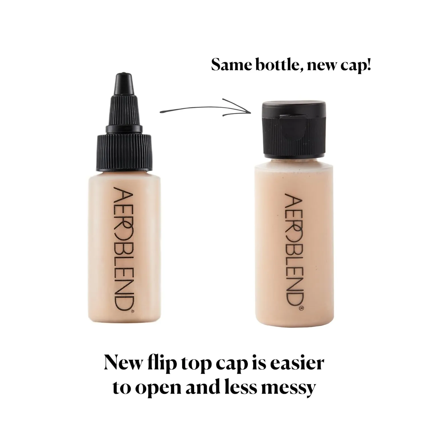 AEROBLEND Airbrush Foundation Makeup (N25) Professional, Water-Based, Buildable, Long-wearing, For all skin types, 1 oz