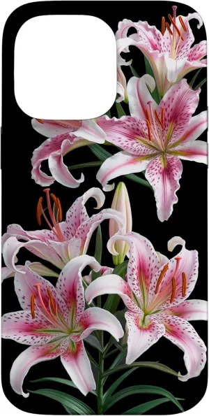 Aesthetic Flowers Blooming Tiger Lily Case for iPhone 14 Pro Max