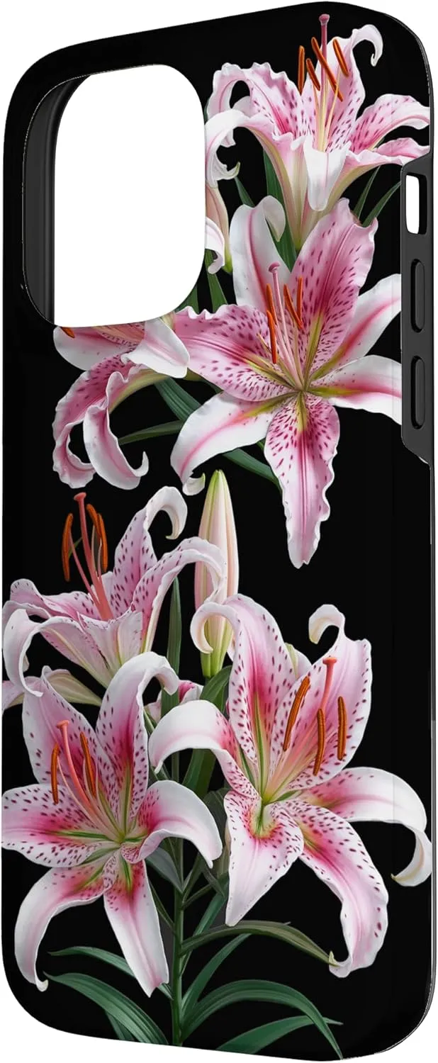 Aesthetic Flowers Blooming Tiger Lily Case for iPhone 14 Pro Max