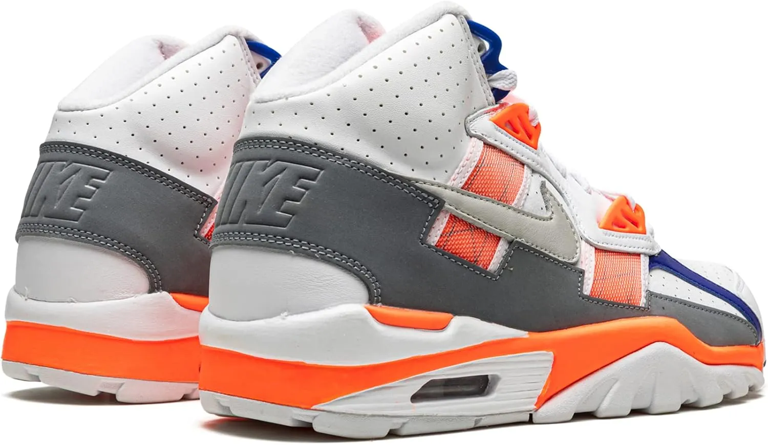 Air Trainer SC High Mens Basketball Shoes (Sail/Light Zen Grey/Tart) (DV2212-100, Blue/Grey/Orange/White)