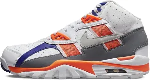 Air Trainer SC High Mens Basketball Shoes (Sail/Light Zen Grey/Tart) (DV2212-100, Blue/Grey/Orange/White)