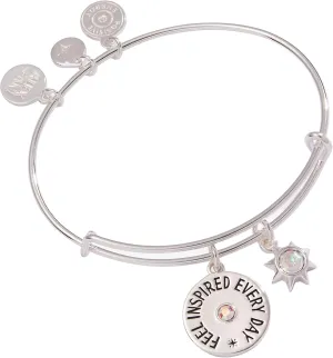 Alex and Ani 'Feel Inspired Every Day' Mantra Charm Bangle