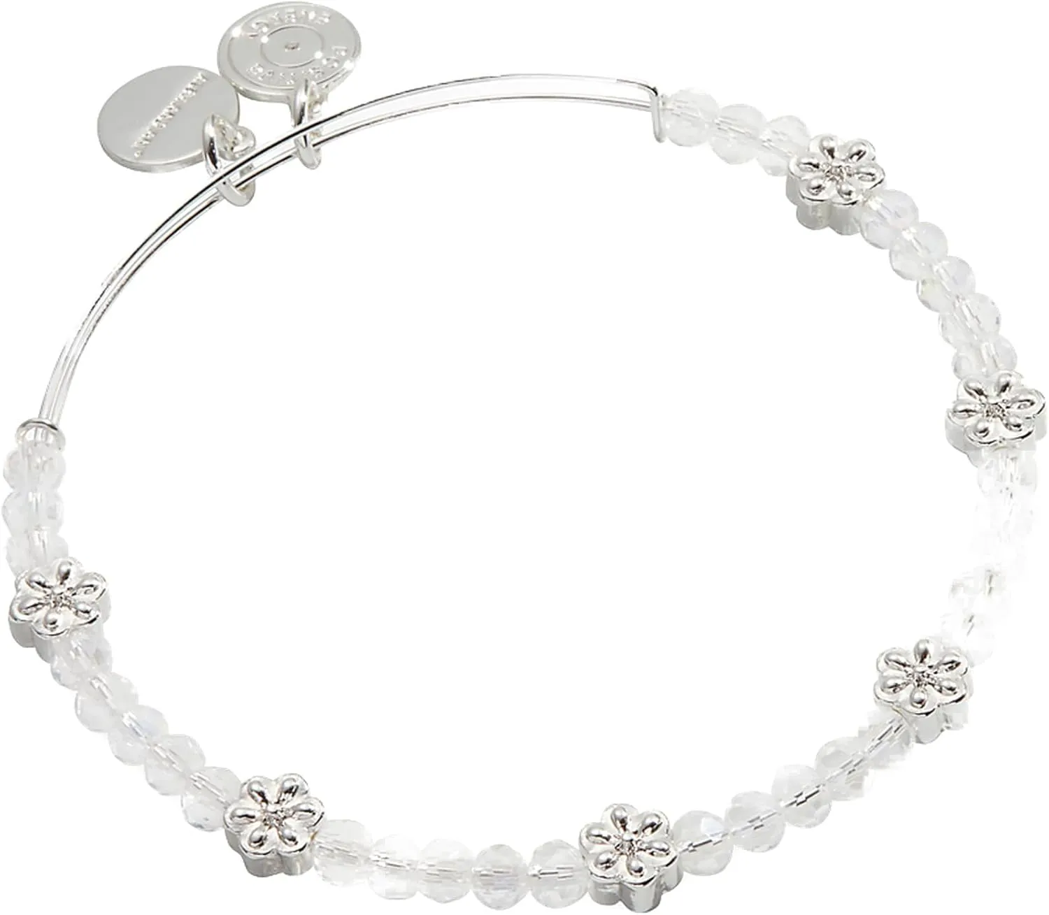 Alex and Ani Floral Crystal Beaded Bangle