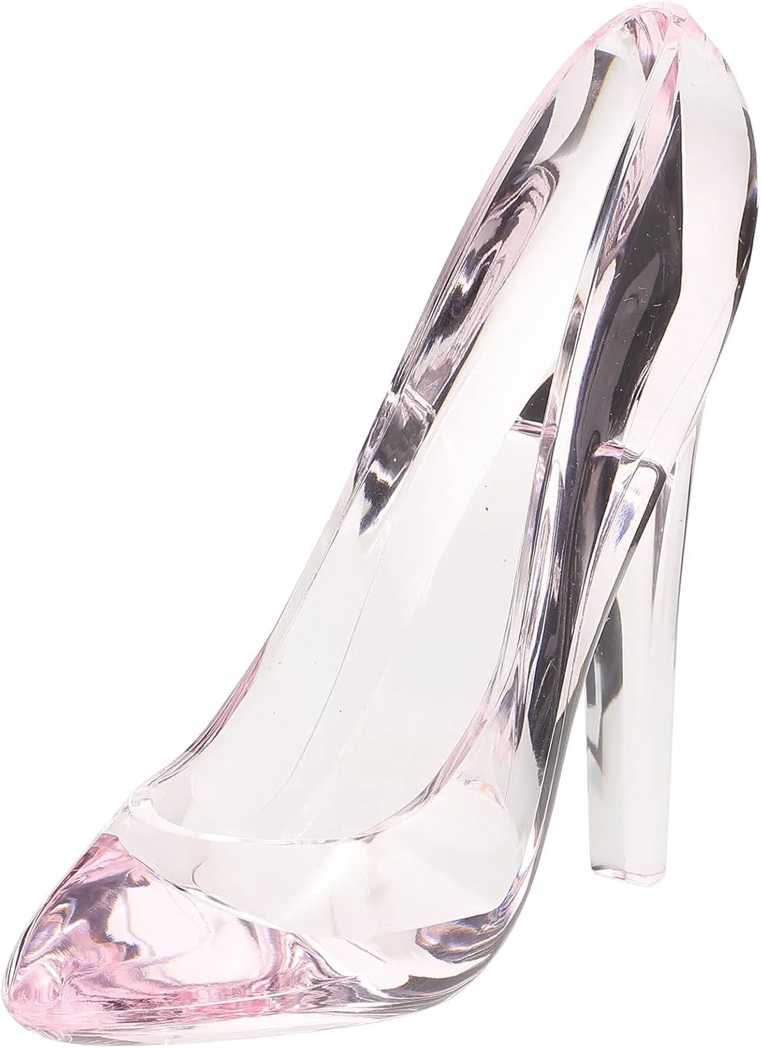 Alipis 2pcs Princess Glass Slipper Princess Decorations Crystal Decorations Wedding Table Decor Glass Crystal Slipper Ornament Clear Slipper Pink Acrylic Accessories Powder Puff