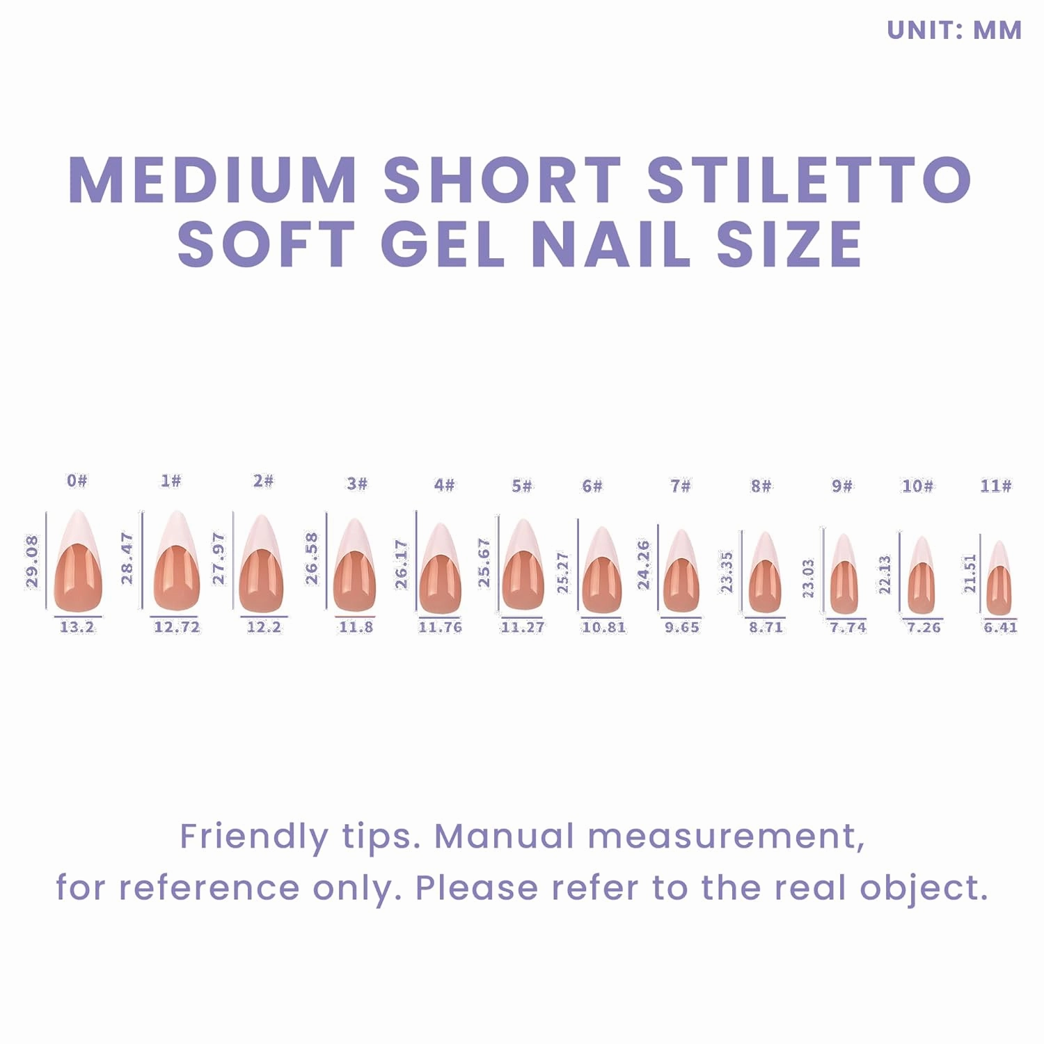 Allkem Soft Gel Nail Tips - Medium Short French Stiletto Nail Extensions Kit - 12 Sizes Short Full Cover Nails - Neutrals - Bold (360 Pieces)