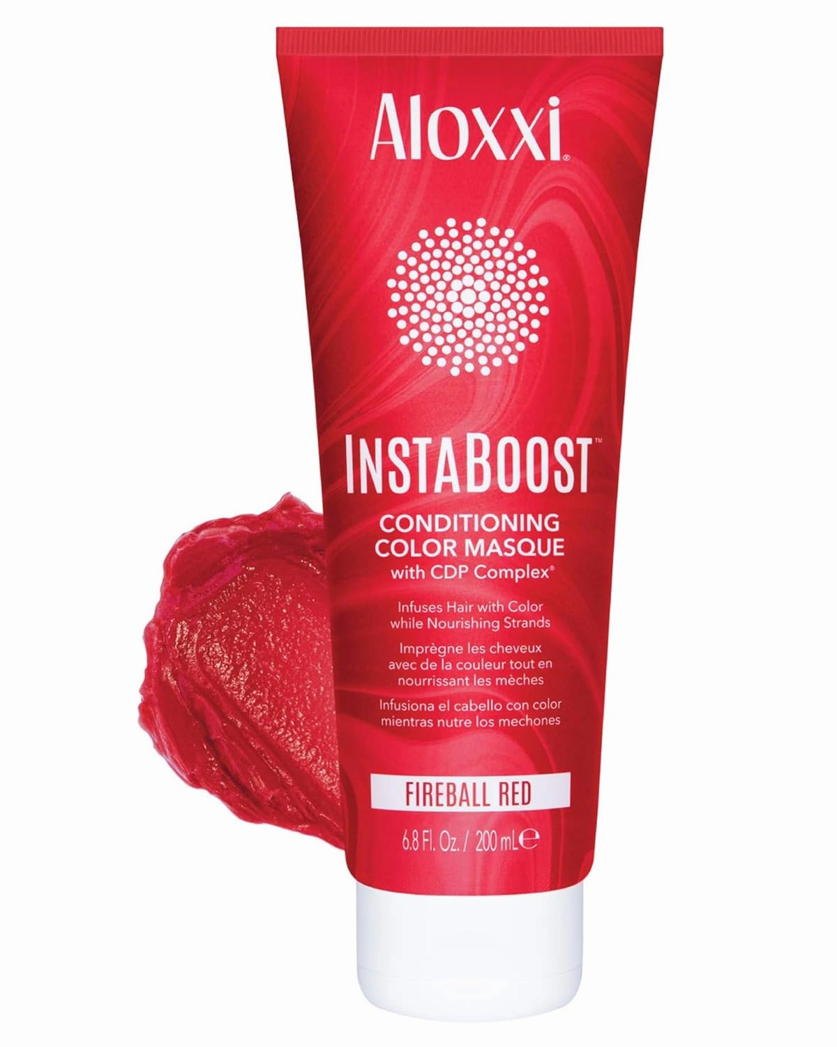 ALOXXI InstaBoost Conditioning Color Mask in Fireball Red, Deposits Red Color and Deeply Conditions Hair, 6.8 Fl Oz
