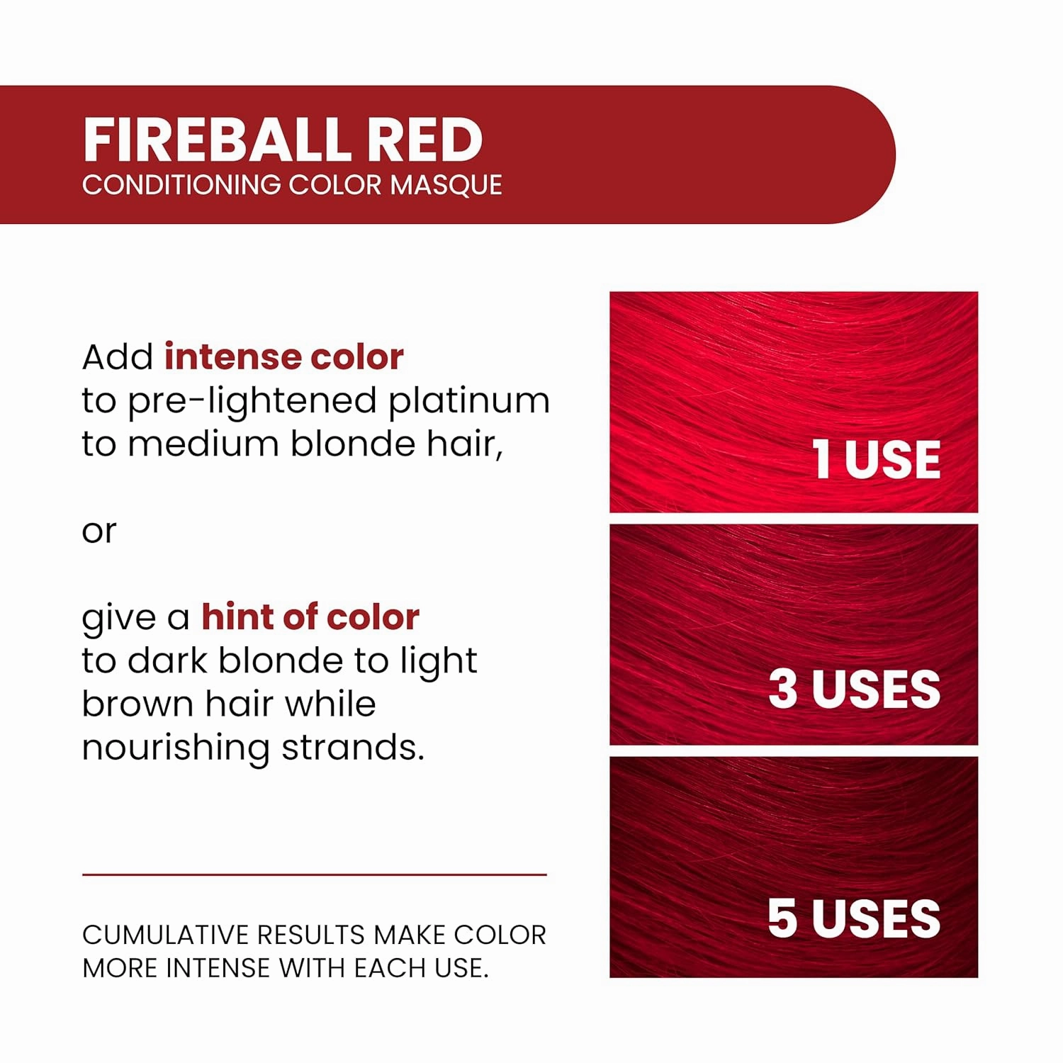 ALOXXI InstaBoost Conditioning Color Mask in Fireball Red, Deposits Red Color and Deeply Conditions Hair, 6.8 Fl Oz