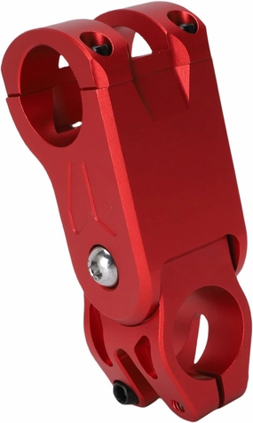 Aluminum Alloy Shock Absorbing Bike Stem, Red Mountain Bike Handlebar Stem for Road Bike, Off Road Bike