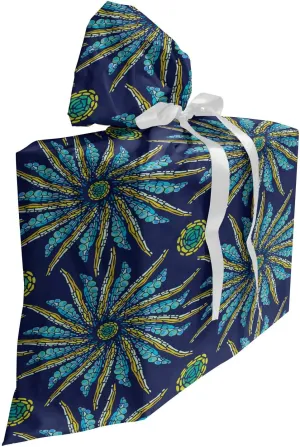 Ambesonne Abstract Gift Bag, Rhythmic Print of Pointy Sun Rays Summer Vibes Dark Tone Ethnic Like Motifs, Fabric Party Favor Pouch with 3 Ribbons, 27, Quartz Multicolor
