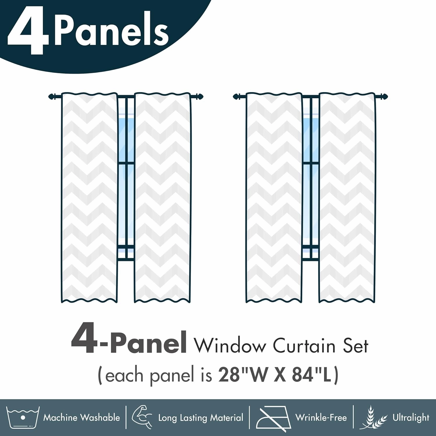 Ambesonne Tan and Brown Window Curtains Pack of 2, Old Fashioned Check Plaid Pattern Scottish Tartan Inspired Geometric Design, Lightweight Set with Rod Pocket, 4 Panels of - 28" x 84", Brown Tan