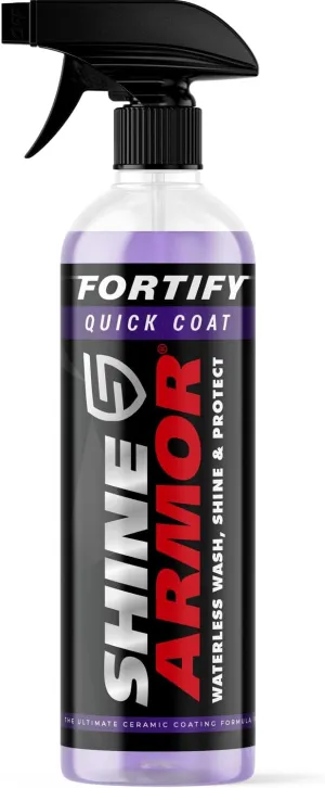 American Made Ceramic Top Coat Spray for Cars – Protect & Shine Your Ride Instantly | Waterless Wash, Hydrophobic Shield Coating, High-Gloss Finish, Fortify 16 Fl Oz by SHINE ARMOR